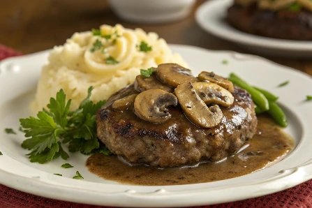 How to Make Salisbury Steak with Mushroom Gravy in 5 Steps